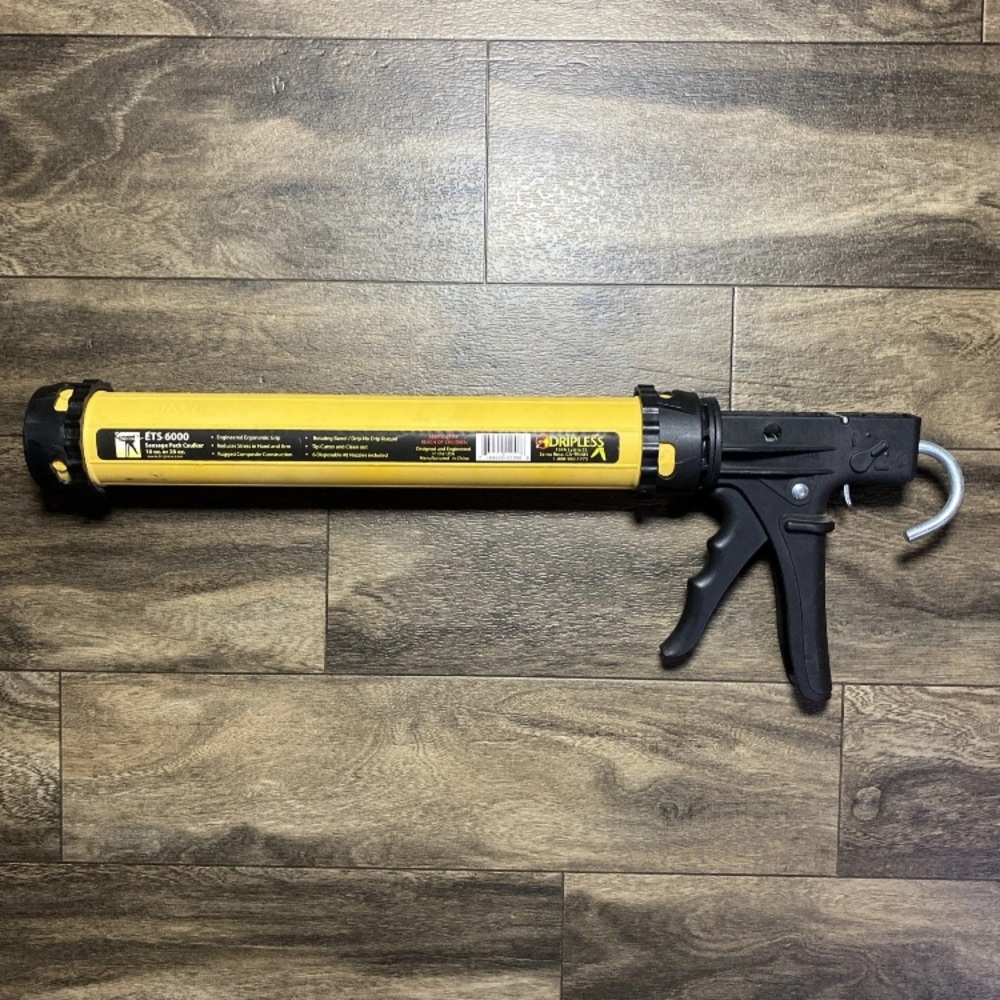 Dripless ETS6000 Industrial Grade Composite Barrel Sausage Caulking Gun 10-20 oz